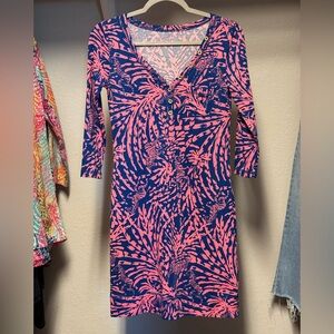 Lilly Pulitzer Pink and Blue Mini Dress
